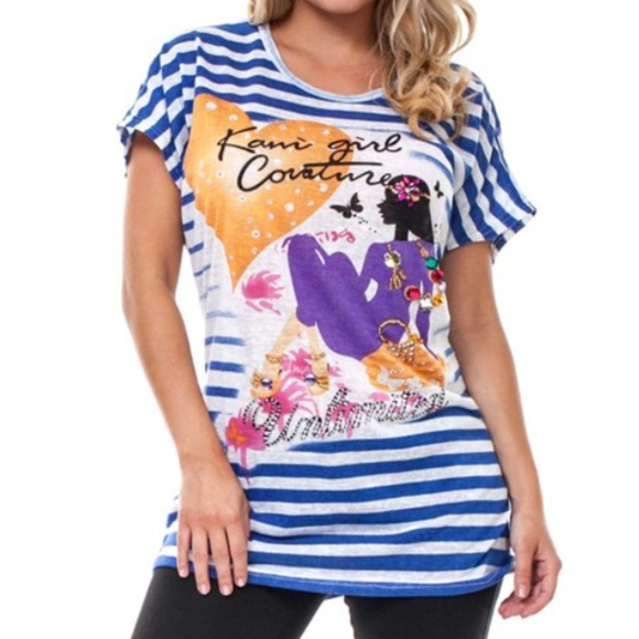 VO Jeans | Oversize Graphic Stripes Embellished - Picture 4 of 8